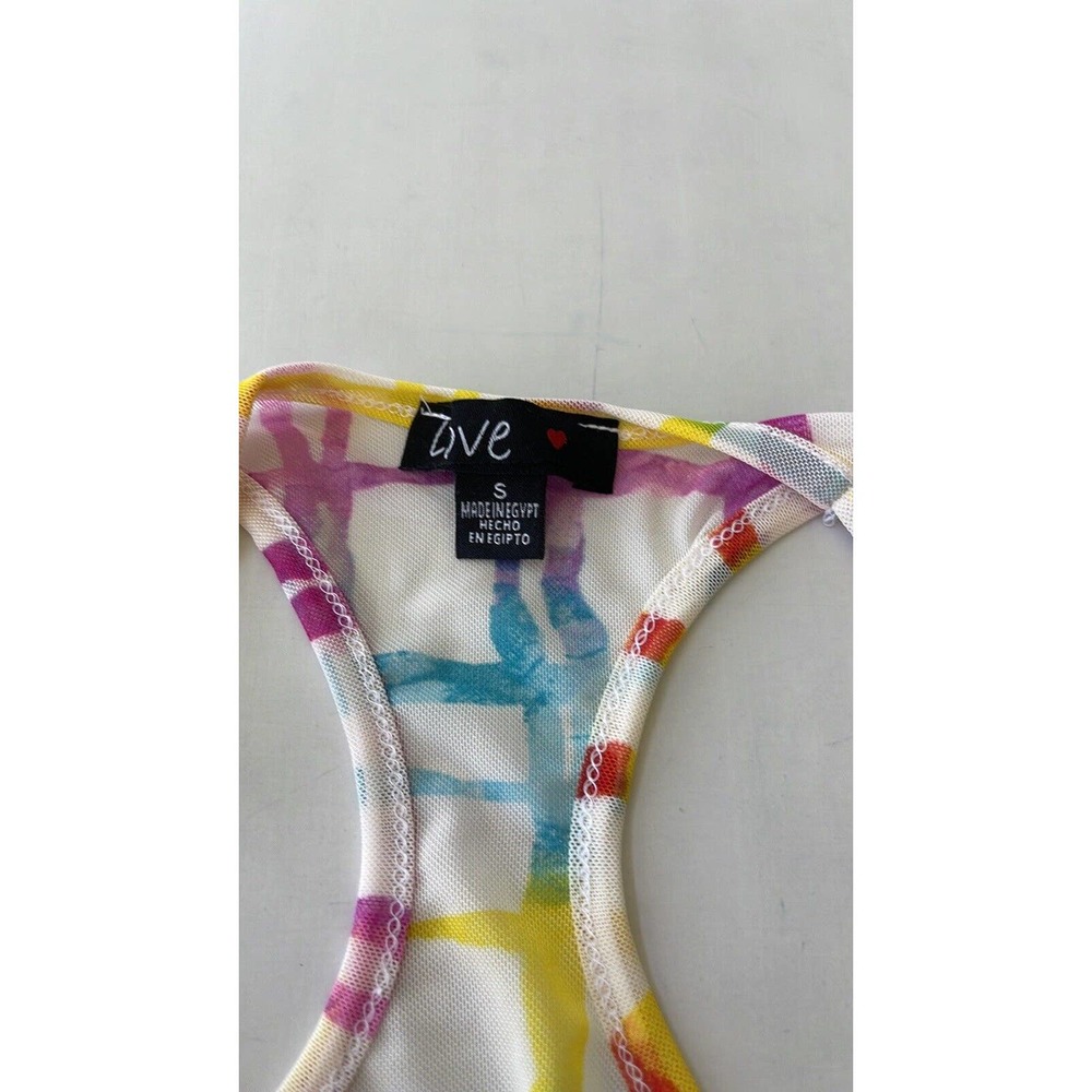 NEW Love Brand Women’s White Mesh Tank Swim Coverup Dress - Picture 8 of 10